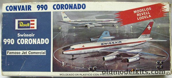 Revell 1/135 Convair 990 Coronado Luxury Jet Airliner - Swissair - Lodela Issue, H254 plastic model kit